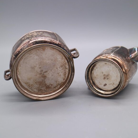 Beautiful Antique Silver Plated Cream & Sugar Set | Marked WMF EP - Picture 7 of 8